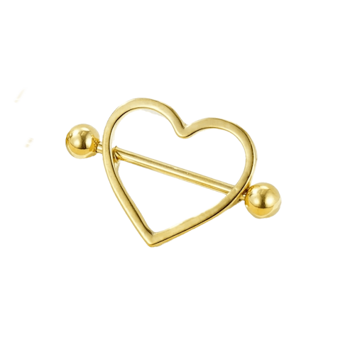 Piercing Mamilo Modelo 17 Aço PVD Gold